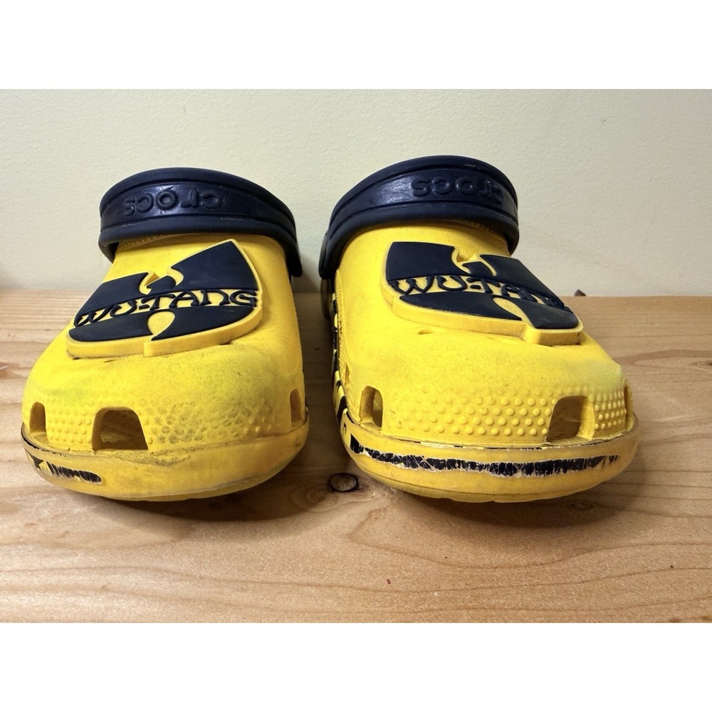 Crocs x Wu-Tang Clan Classic Clog Kids size 12 Yellow Black Rare Unique Hip Hop - Picture 4 of 8